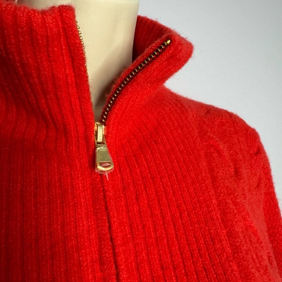 J Crew Women's Cable-knit half-zip sweater in Supersoft yarn - Picture 7 of 11
